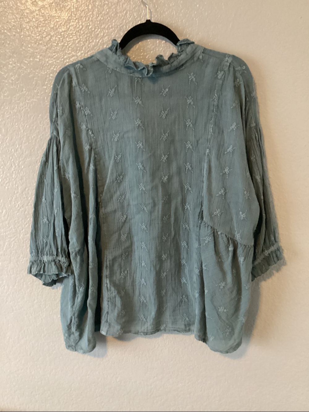 Sundance Ruffled Button-Front Blouse - Picture 4 of 7